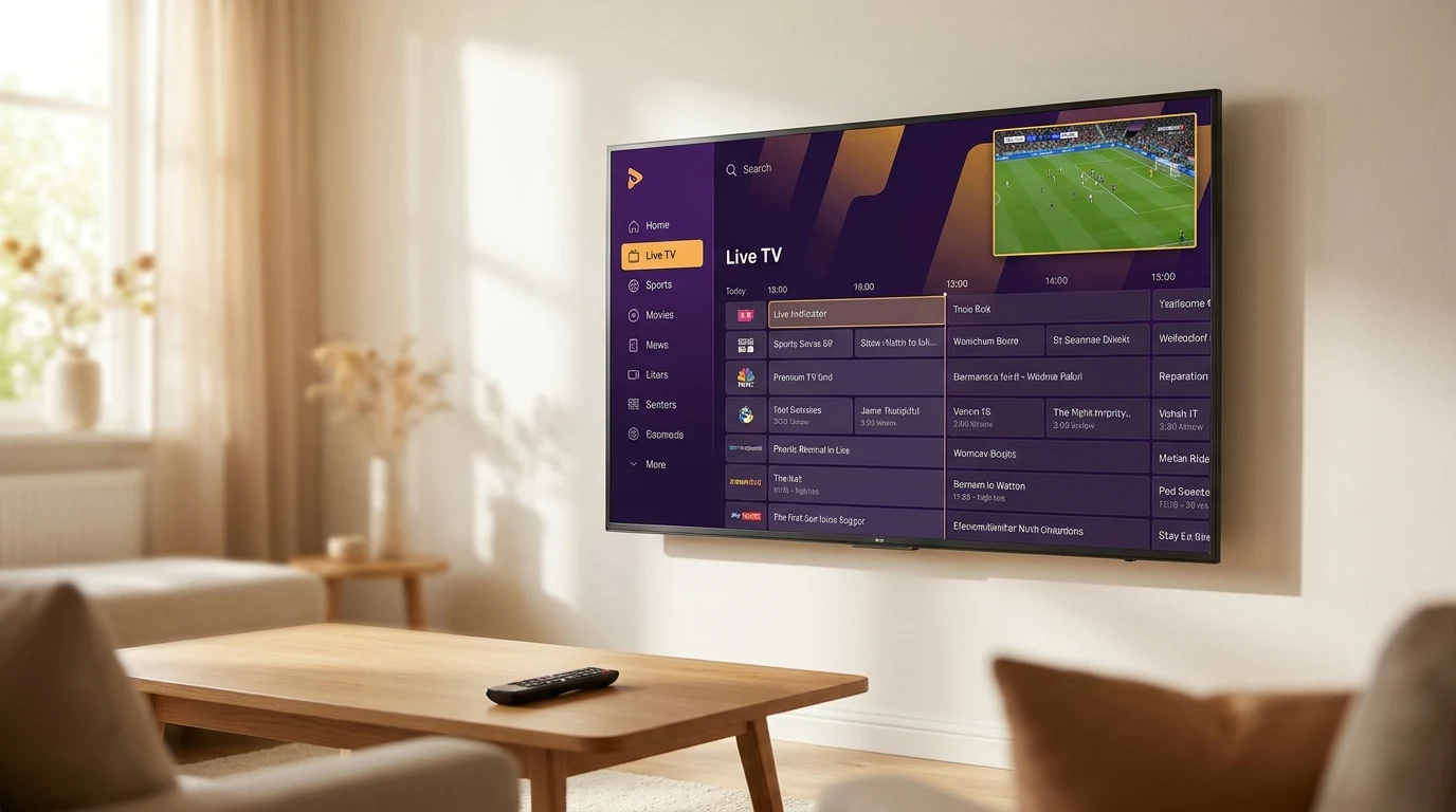 Lazer Play funcionando no Smart TV LG — catálogo de conteúdo carregado e pronto para assistir